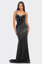 Bling sleeveless maxi gown