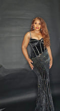 Bling sleeveless maxi gown