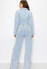 Light wash denim set